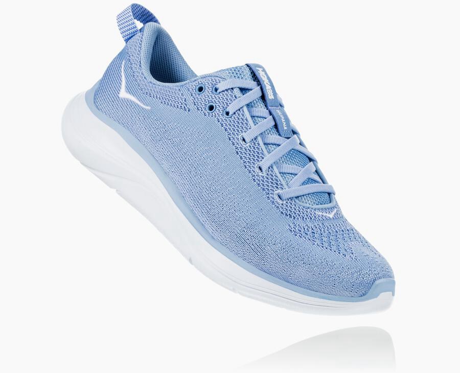 Hoka One One Hupana Flow - Women's Running Shoes - Blue/White - UK 541ERSYLM